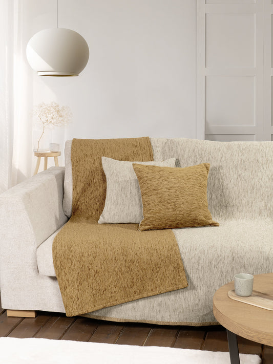 Ριχτάρι διπλής όψης 180x180 - Caldo Beige/Gold