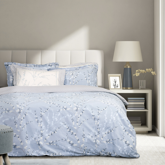 Σετ Παπλωματοθήκη 220Χ240cm Inverno Γκρι-Μπλε Nima - Nima - MyHouseandKids