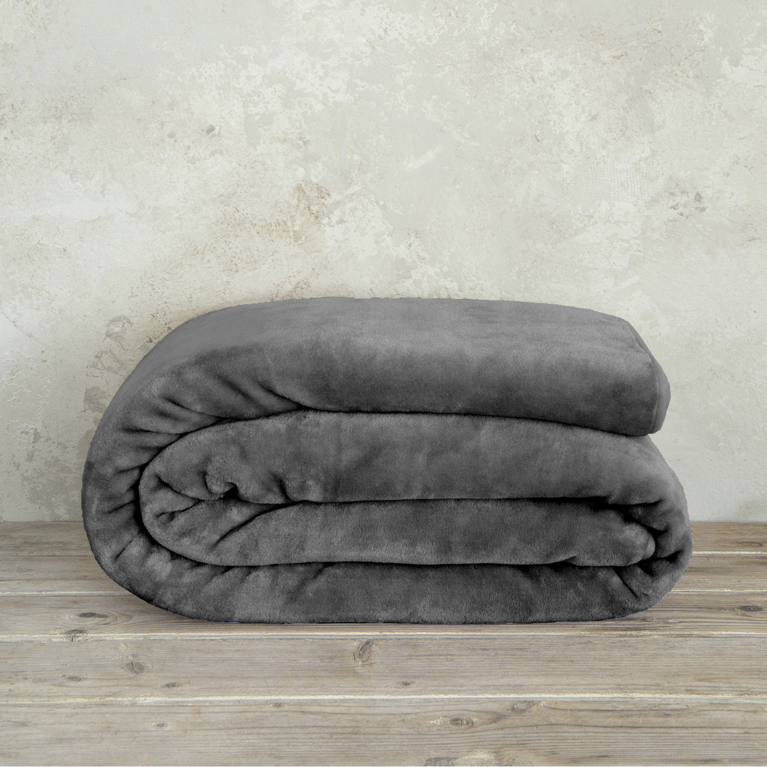 Κουβέρτα Βελουτέ Γίγας 240x260cm Coperta Dark Gray Nima Home - Nima - MyHouseandKids