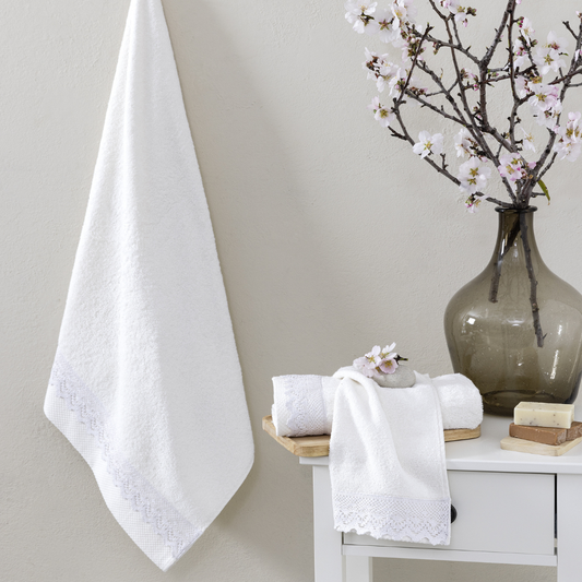 Πετσέτες Μπάνιου Σετ 3τμχ Demur White 480gr/m² - Nima - MyHouseandKids