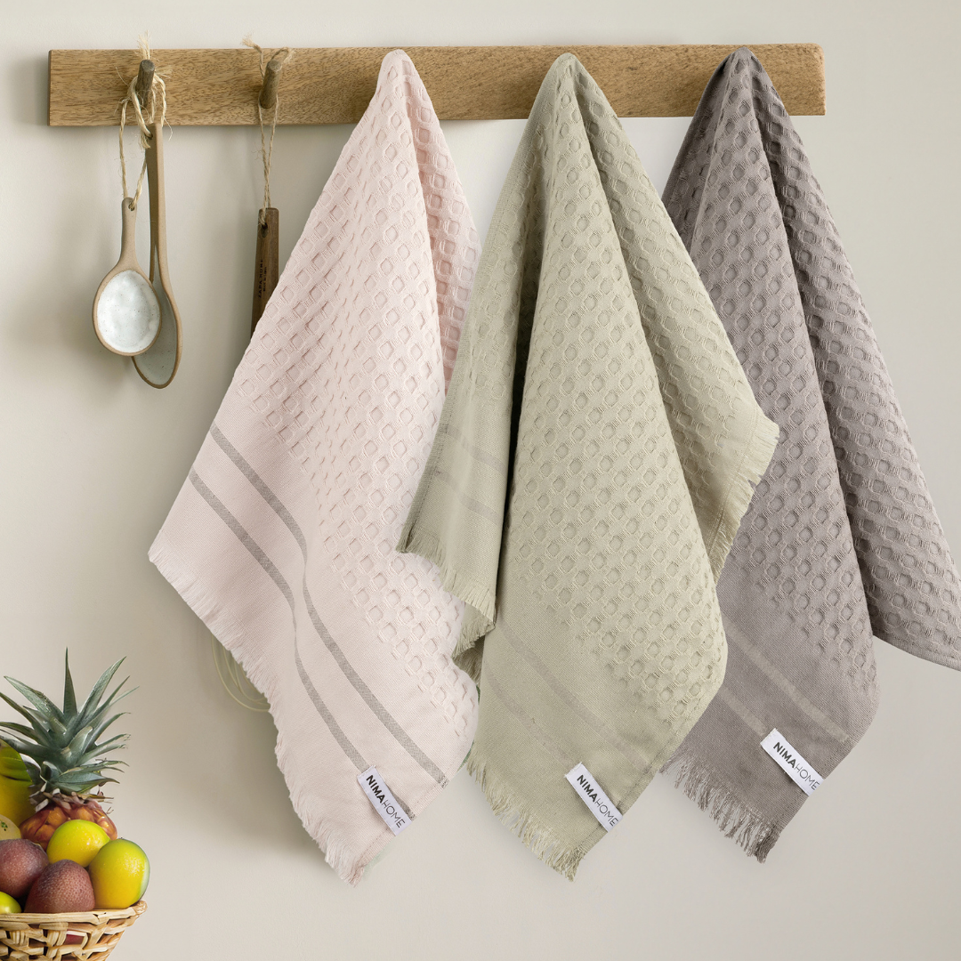 Πετσέτες Κουζίνας Πικέ Σετ 3 Τεμ Honeycomb Νima - Nima - MyHouseandKids