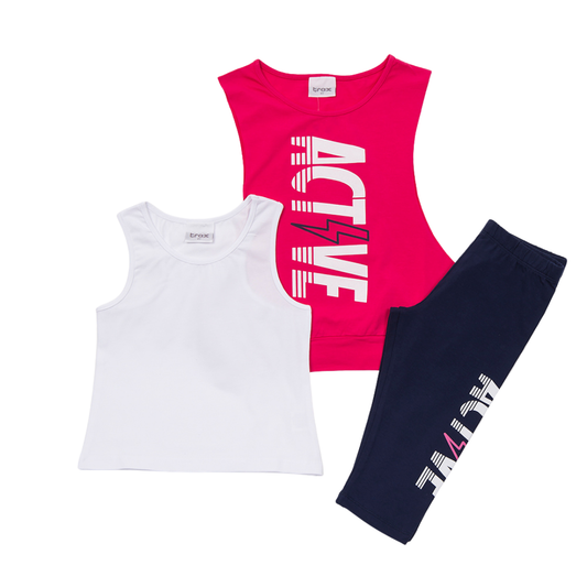 Αθλητικό Σετ 3 τεμ. Φούξια - Trax - MyHouseandKids