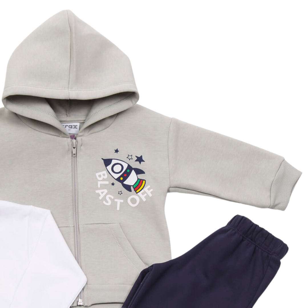 Φόρμα Φουτερ Σετ 3 Τεμ Γκρι - Trax - MyHouseandKids