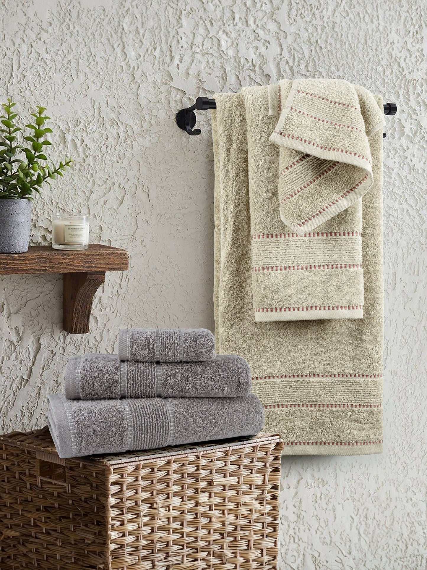 Σετ Πετσέτες (30x50 + 50x90 + 70x140) - Pivot Beige