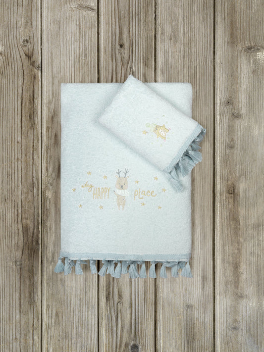 Σετ Πετσέτες (30x50 + 70x140) - Happy Place