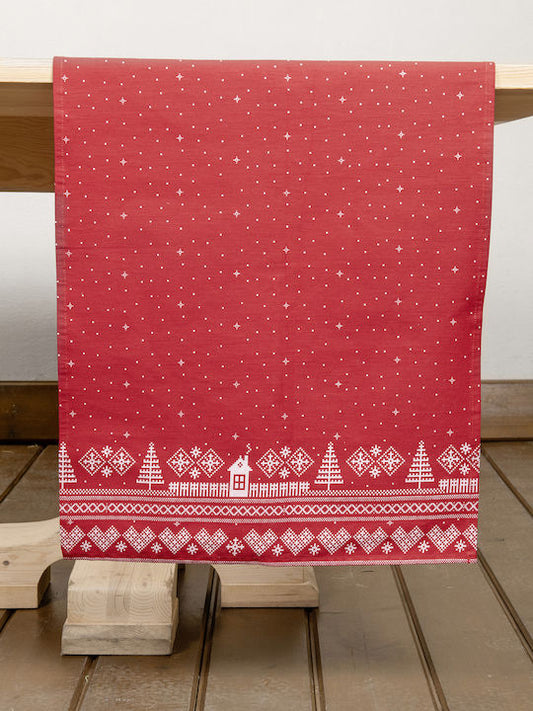 Χριστουγεννιάτικο Ράνερ Κόκκινο 48×150cm – Wonderland - Nima - MyHouseandKids