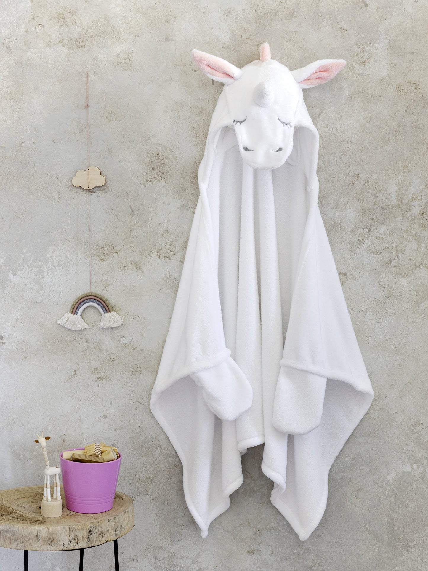 Παιδική κάπα 70x120 με κουκουλα - Licorne