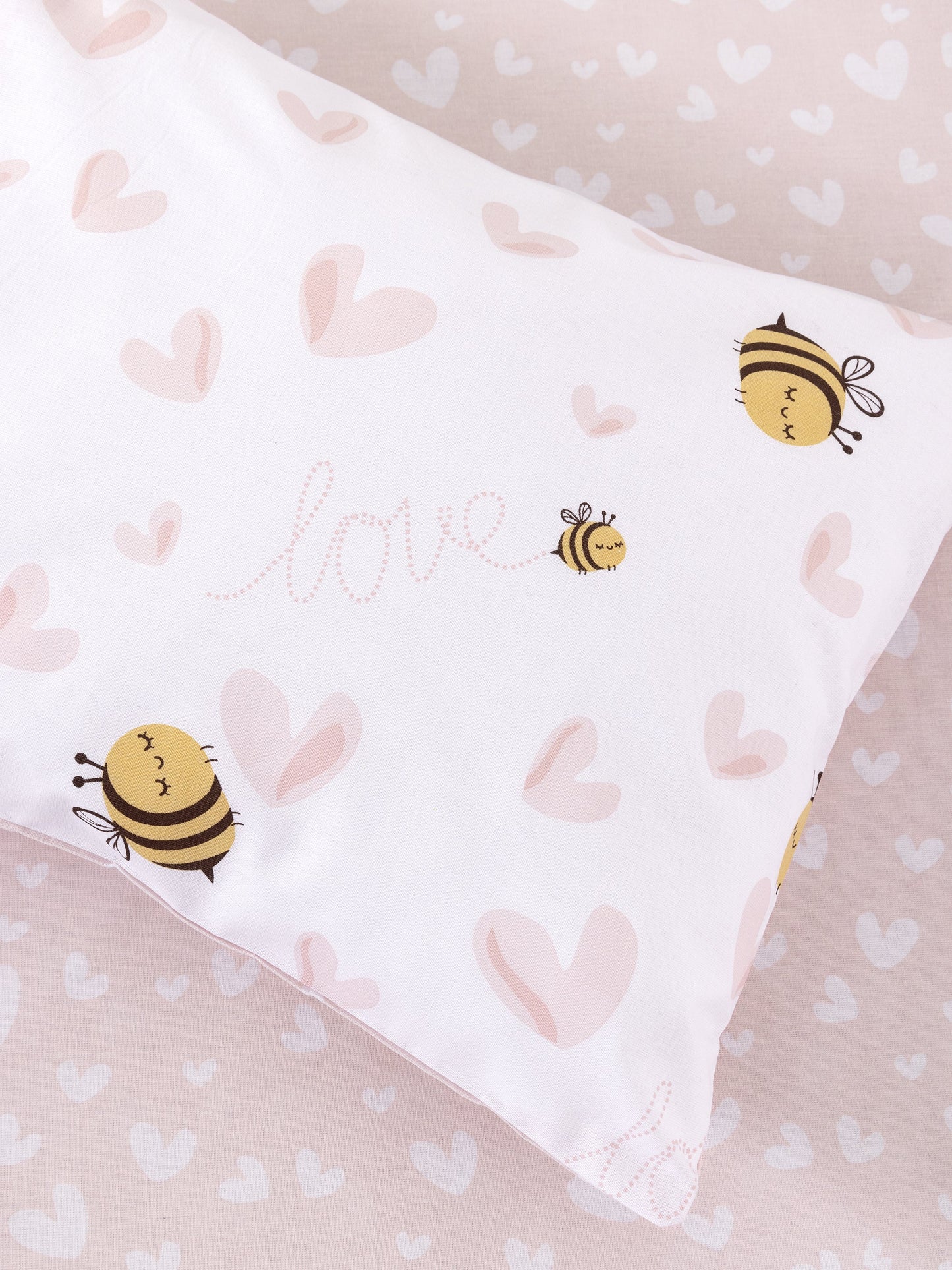 Σετ Παπλωματοθήκη Κούνιας - Bee Love