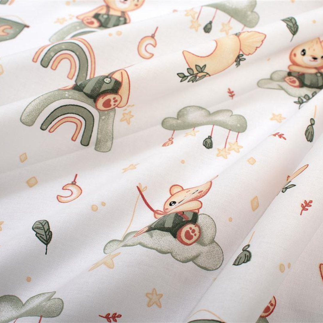 Πάνα Αγκαλιάς Cloudy Bear 581 80X80 White-Olive Dimcol 31111328061 - Dimcol - MyHouseandKids