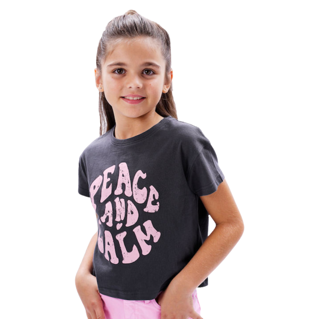 Μπλουζάκι Κοντομάνικο Crop Top Ανθρακί - Energiers - MyHouseandKids