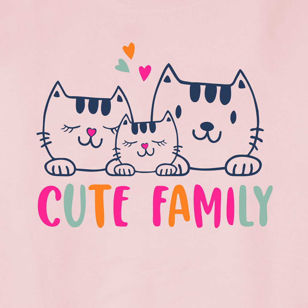 Φόρμα Φουτερ Φούξια "Cute Family" - Energiers - MyHouseandKids