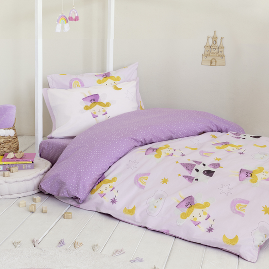 Παπλωματοθήκη Παιδική Σετ Μονή με Μαξιλαροθήκη Οdette - NimaHome - MyHouseandKids