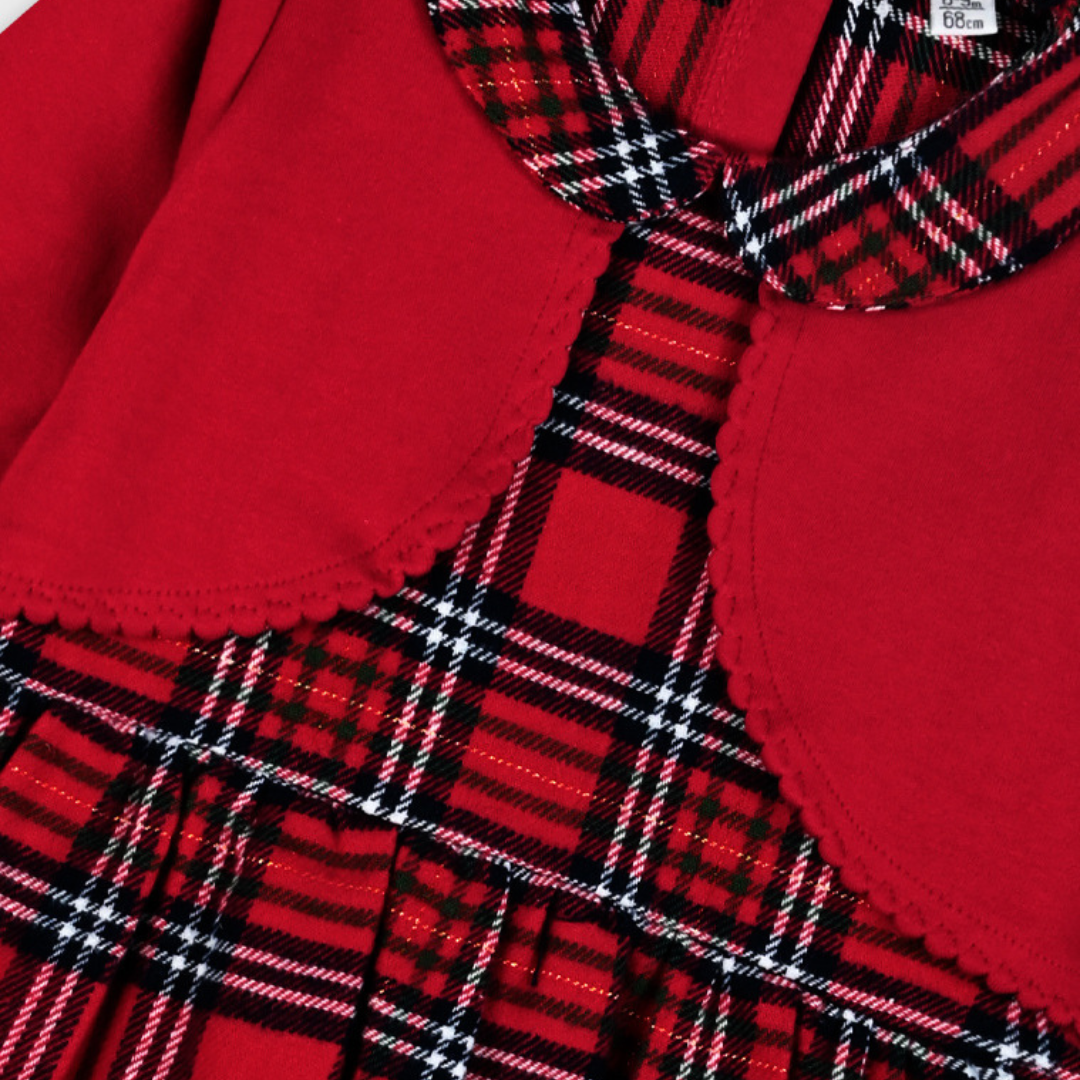 Χριστουγενιατικο Βρεφικό Φορεματάκι Κόκκινο Κάρο - Energiers - MyHouseandKids