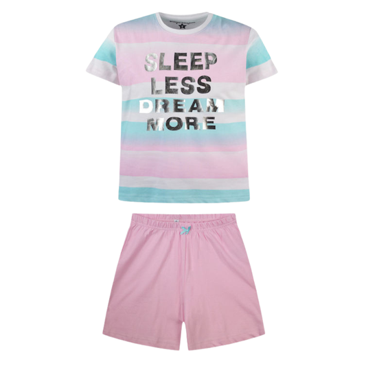 Πυζάμα Καλοκαιρινή Βαμβακερή Ροζ - Energiers - MyHouseandKids