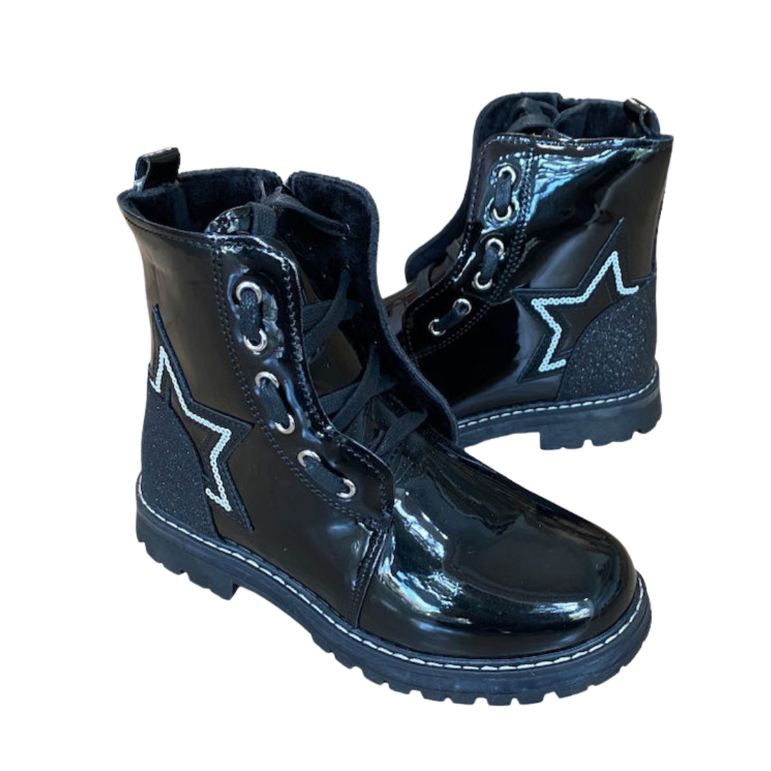 Μποτάκι Παιδικό Μαύρο Λουστρίνι - Fenecia - MyHouseandKids