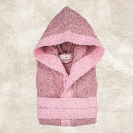 Μπουρνούζι παιδικό δίχρωμο βαμβακερό - flamingohometextiles-MyHouseandKids