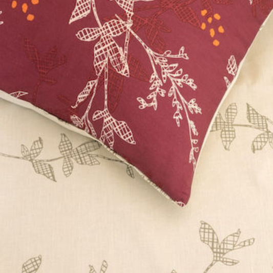Σεντόνια Σετ Μονό με Λάστιχο Grunge Rose / Bordeaux - NimaHome - MyHouseandKids