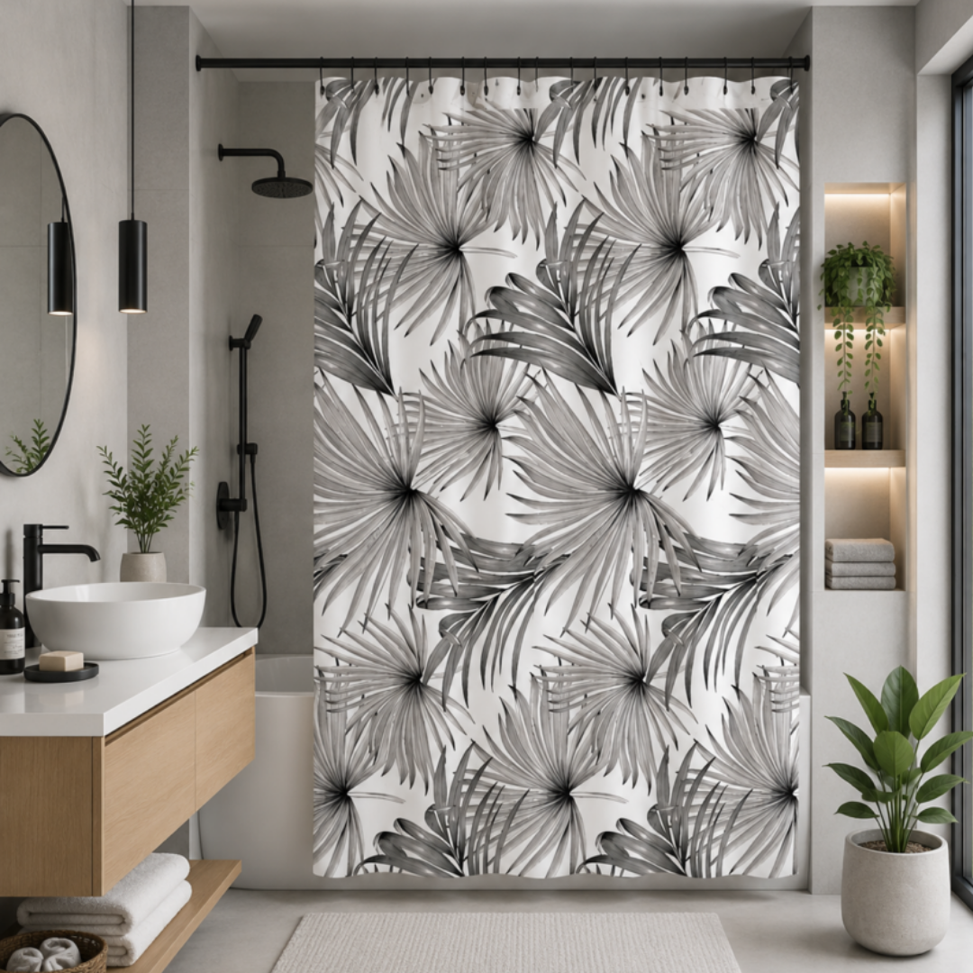 Κουρτίνα Μπάνιου Lina 180x200cm - - Flamingo - MyHouseandKids