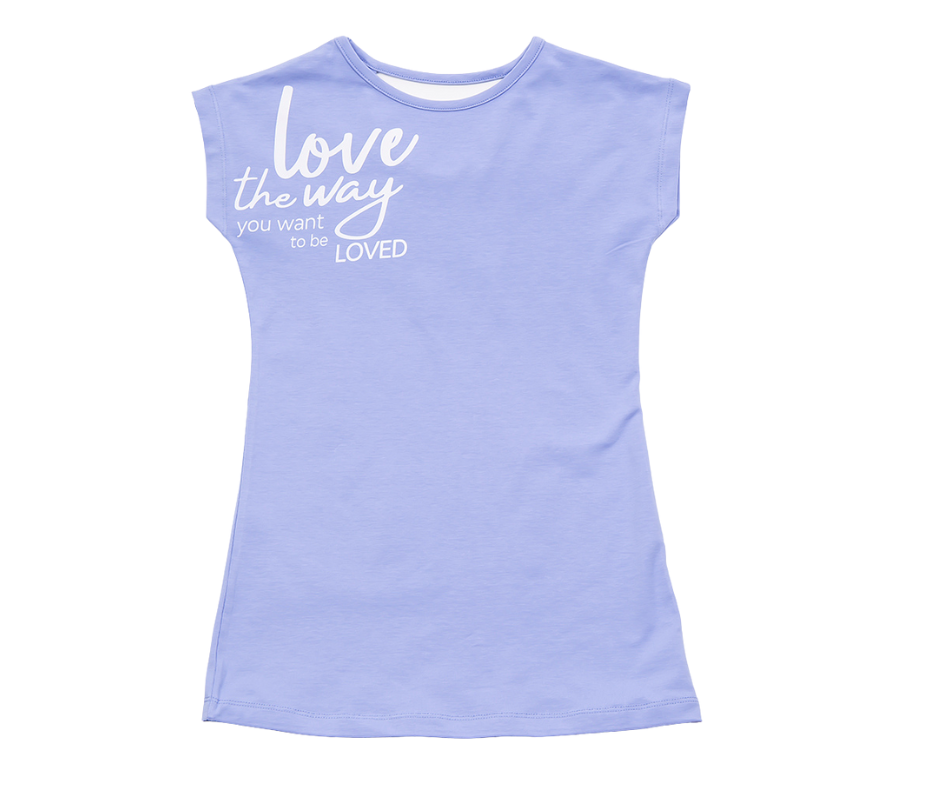 Μπλούζα Βαμβακερή Λεβάντα "Love the way you want to be loved" - Trax - MyHouseandKids
