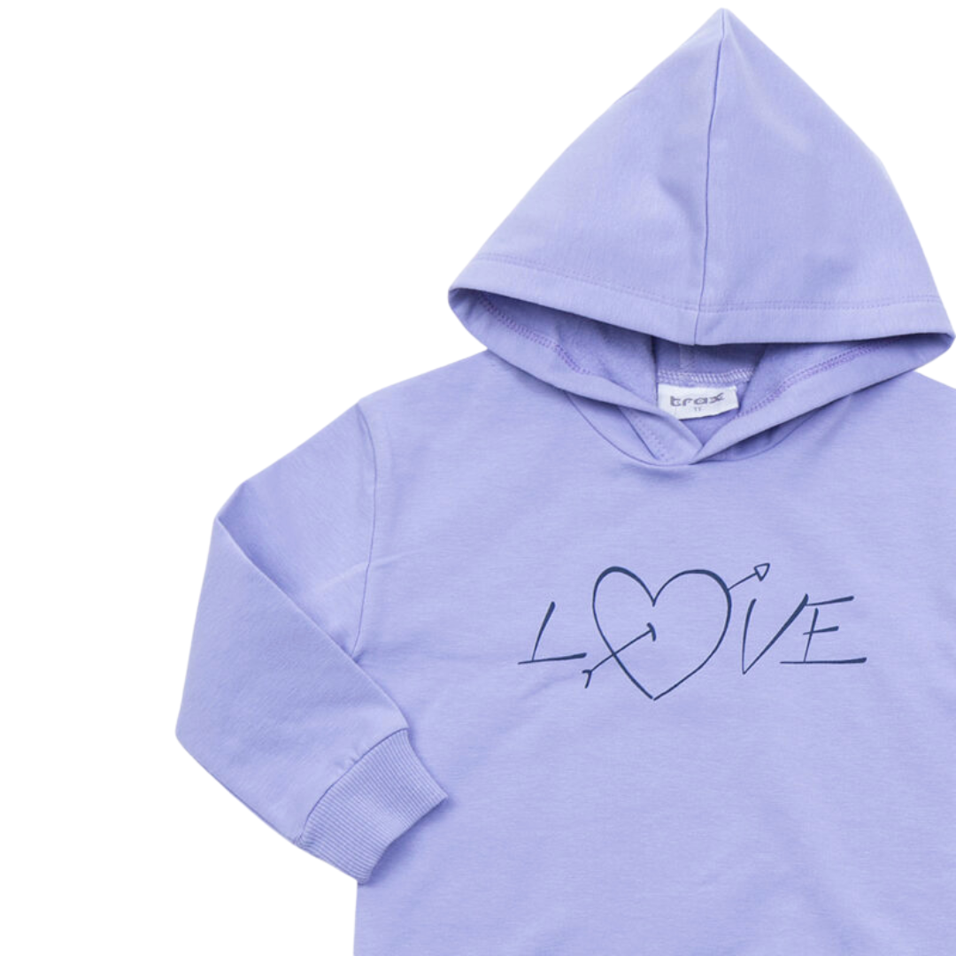 Σετ με κολάν Λιλά "Love" - Trax - MyHouseandKids