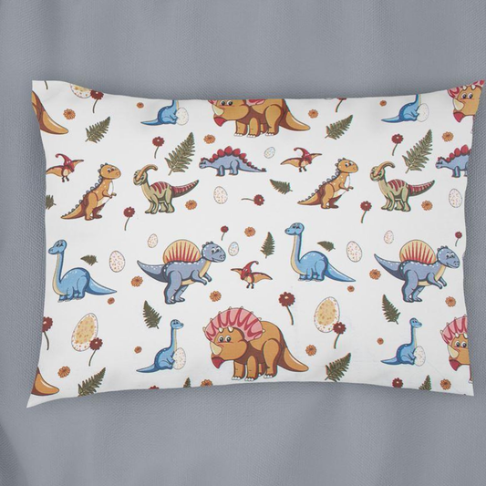 Mαξιλαροθηκες Βρεφικές 35x45cm Εμπριμε Δεινοσαυράκια 1 Τεμ 100% Cotton - Dimcol - MyHouseandKids