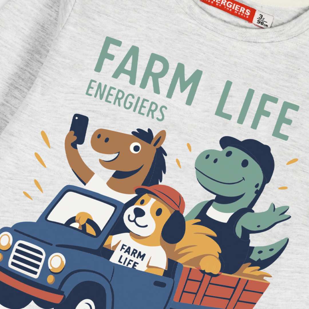 Mπλούζα Βαμβακερή Γκρι Energiers 12-126135-5 - Energiers - MyHouseandKids