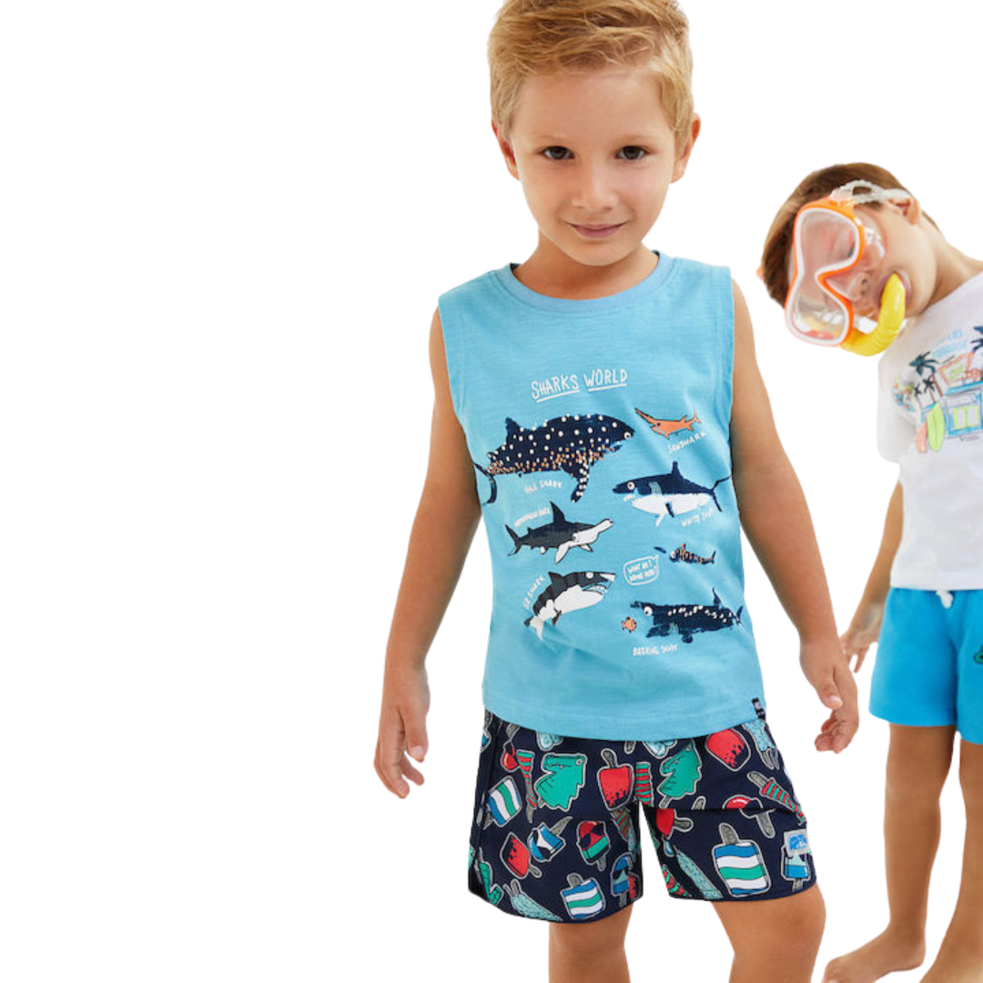 Παιδικό Μαγιό Βερμούδα / Σορτς Mπλε - Energiers - MyHouseandKids