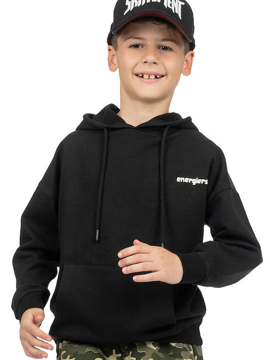Mπλούζα Φούτερ Αχνούδιαστο Μαύρο - Energiers - MyHouseandKids