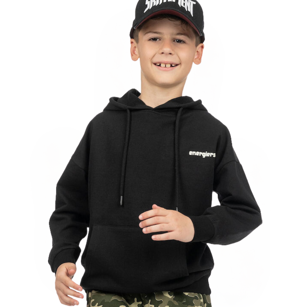 Mπλούζα Φούτερ Αχνούδιαστο Μαύρο - Energiers - MyHouseandKids