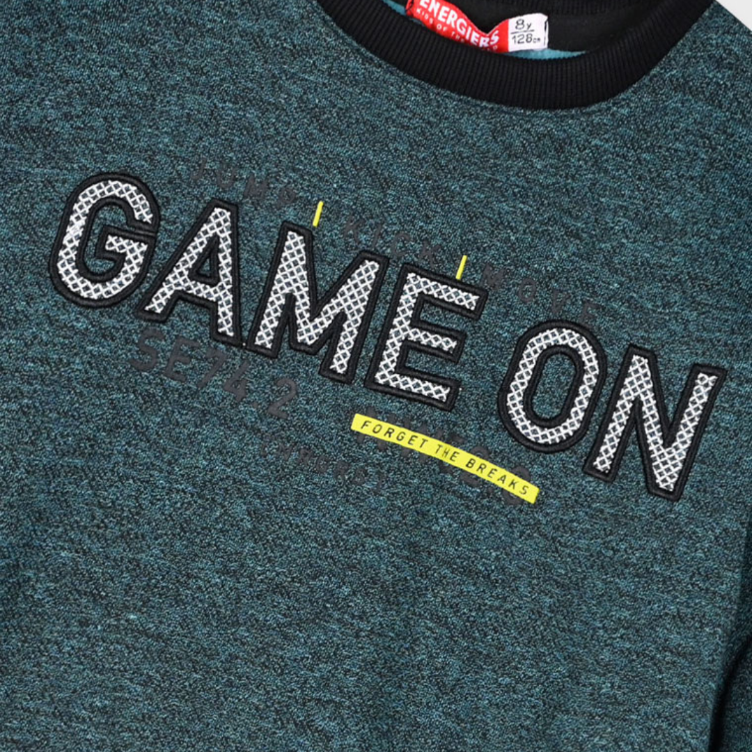 Φόρμα Φούτερ Mαύρο "Game On" - Energiers - MyHouseandKids