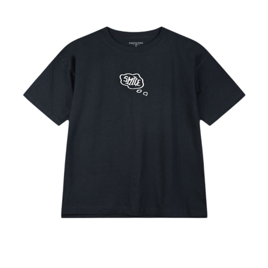 Mπλούζα Κοντομάνικη Μαύρη "Smile" - Energiers - MyHouseandKids