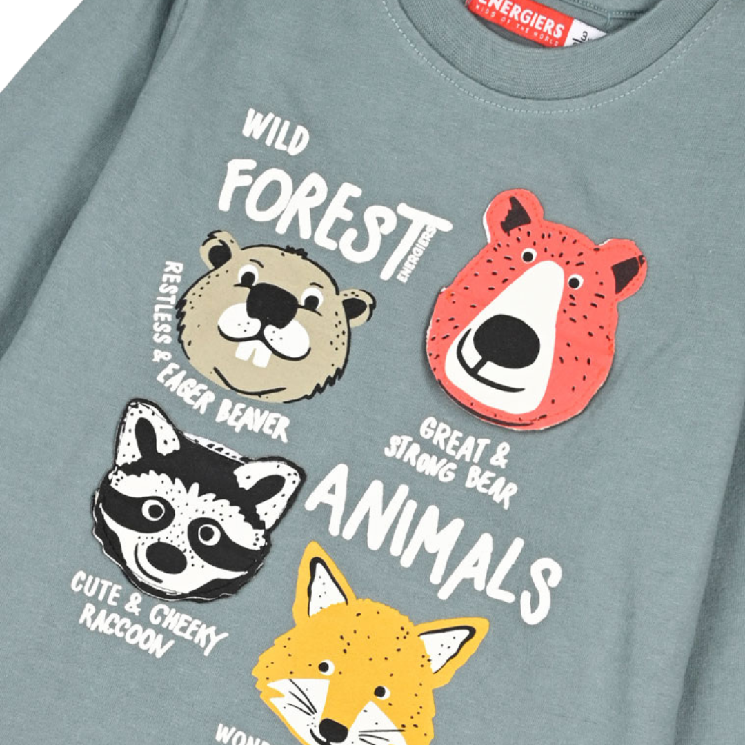 Mπλούζα Χειμερινή Πράσινη "Wild Forest" - Energiers - MyHouseandKids