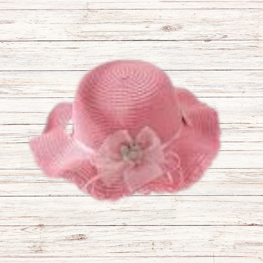 Καπέλο Ψαθινό Ροζ - MyHouseandKids