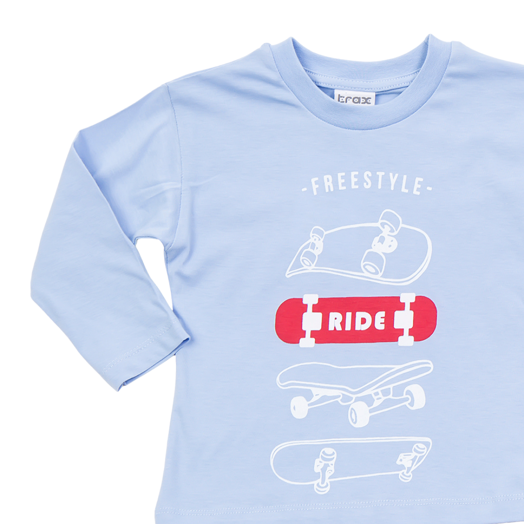 Μπλούζα Παιδική Λεπτή Σιέλ "Ride" - Trax - MyHouseandKids