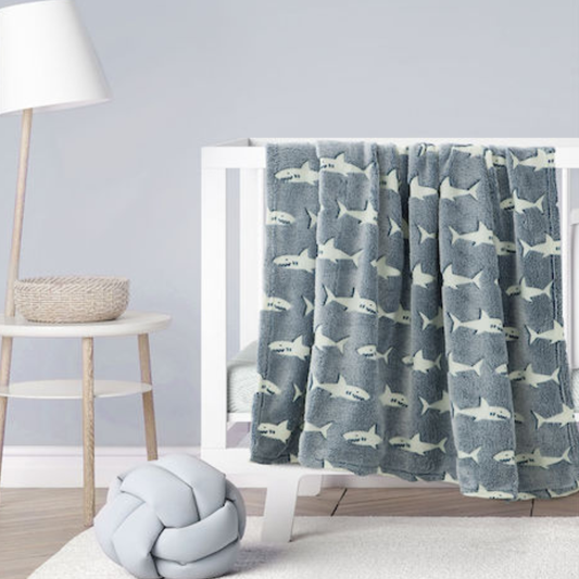 Κουβέρτα Κούνιας Sharky Fleece Γκρι 110x140εκ. - Kocoon - MyHouseandKids