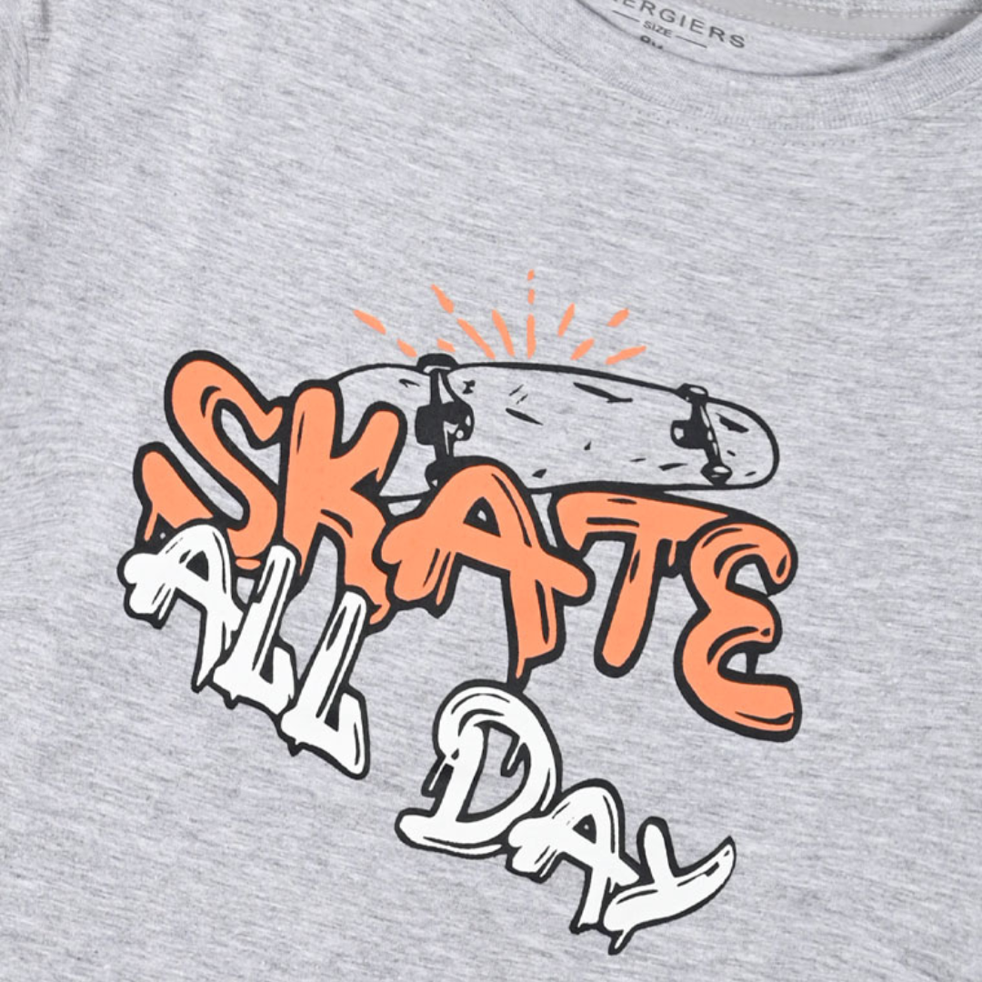 Τ-Shirt Mελανζέ "Skate All Day" - Energiers - MyHouseandKids