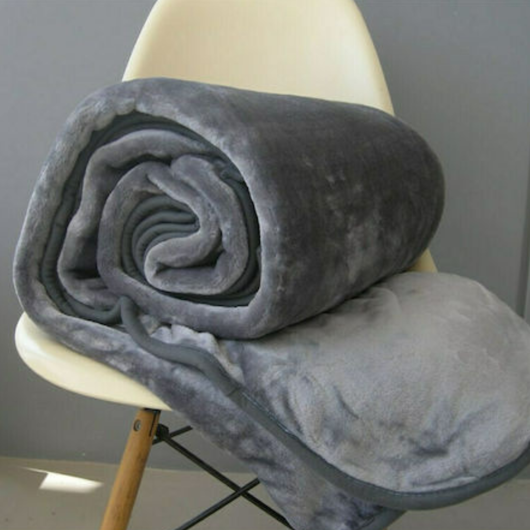 Κουβέρτα Βελουτέ Soft Velvet Υπέρδιπλη 220x240εκ. Grey - Flamingo - MyHouseandKids