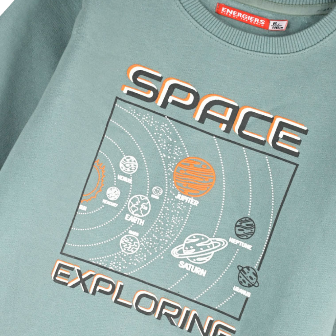 Φόρμα Φούτερ Πράσινο "Space Exploring" - Energiers - MyHouseandKids