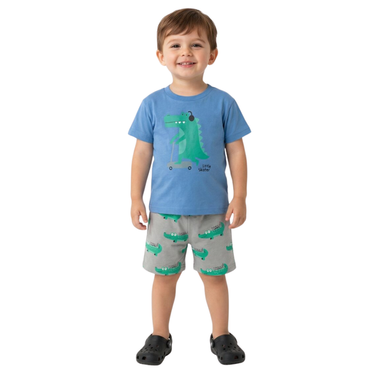 Σετ Με Βερμούδα Αγοριού Μπλε-Γκρι Trax 49448 - Trax - MyHouseandKids
