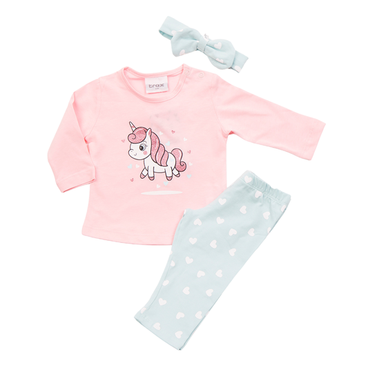 Σετ Αχνούδιαστο Μονόκερος Με Κορδέλα Μαλλιων - Trax - MyHouseandKids