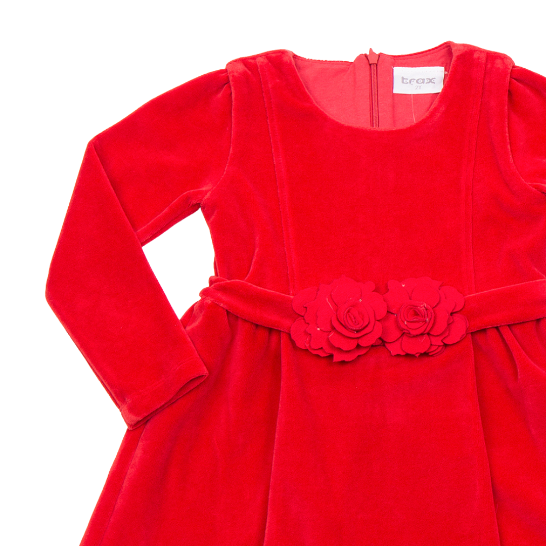 Φόρεμα Βελούτε Κόκκινο - Trax - MyHouseandKids