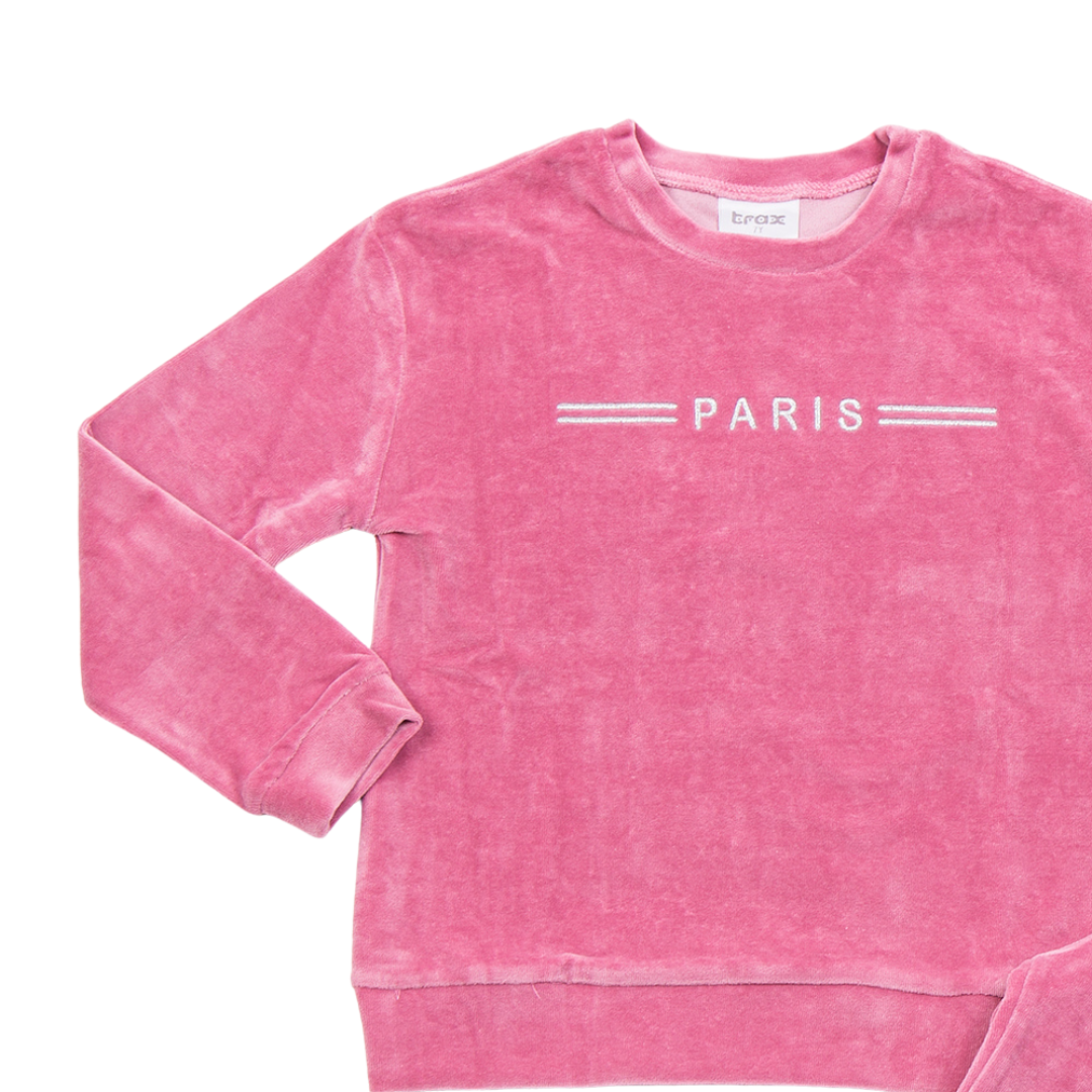 Φόρμα Βελουτέ Ροζ - Trax - MyHouseandKids