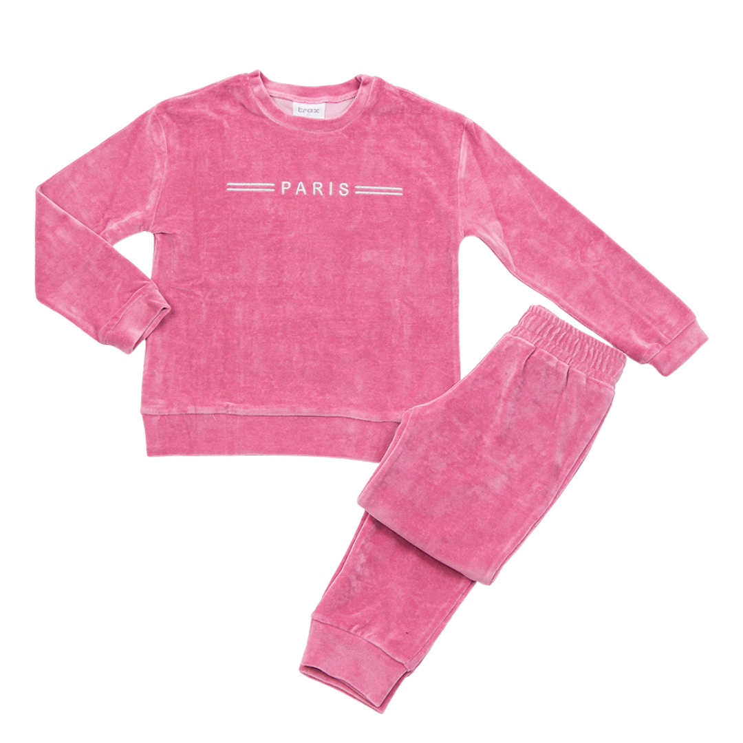Φόρμα Βελουτέ Ροζ - Trax - MyHouseandKids