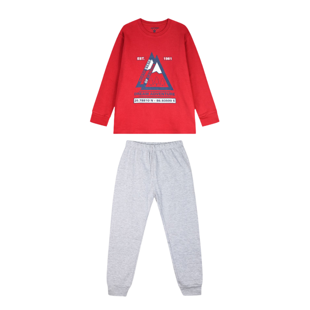 Πυζάμα Xειμερινή Γκρι Dream Adventure - Energiers - MyHouseandKids