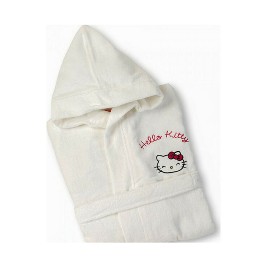 Μπουρνούζι Παιδικό Hello Kitty Λευκό με Κουκούλα - NimaHome - MyHouseandKids