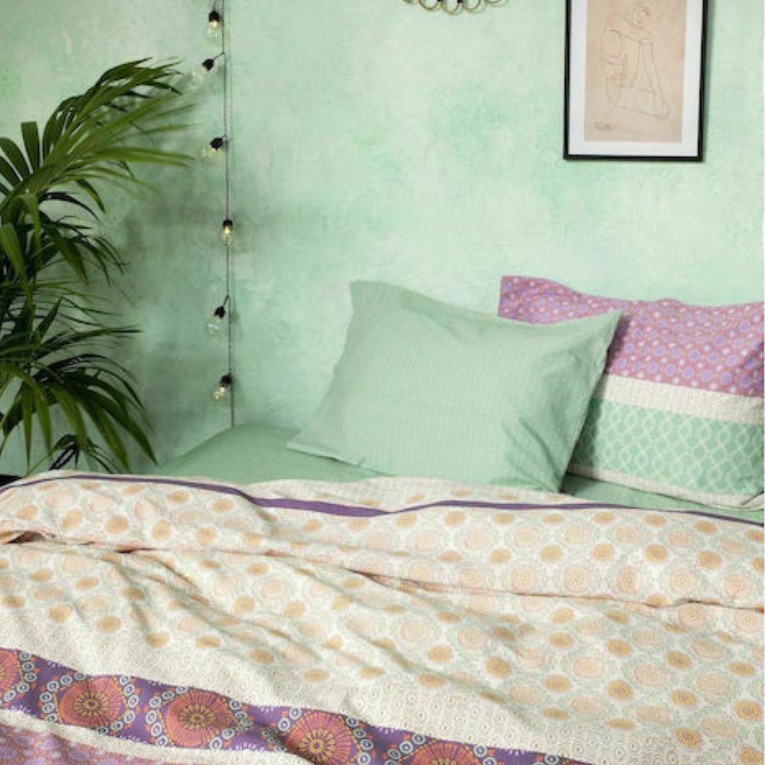 Σετ Σεντόνια με Λάστιχο Nais Lavender - NimaHome - MyHouseandKids