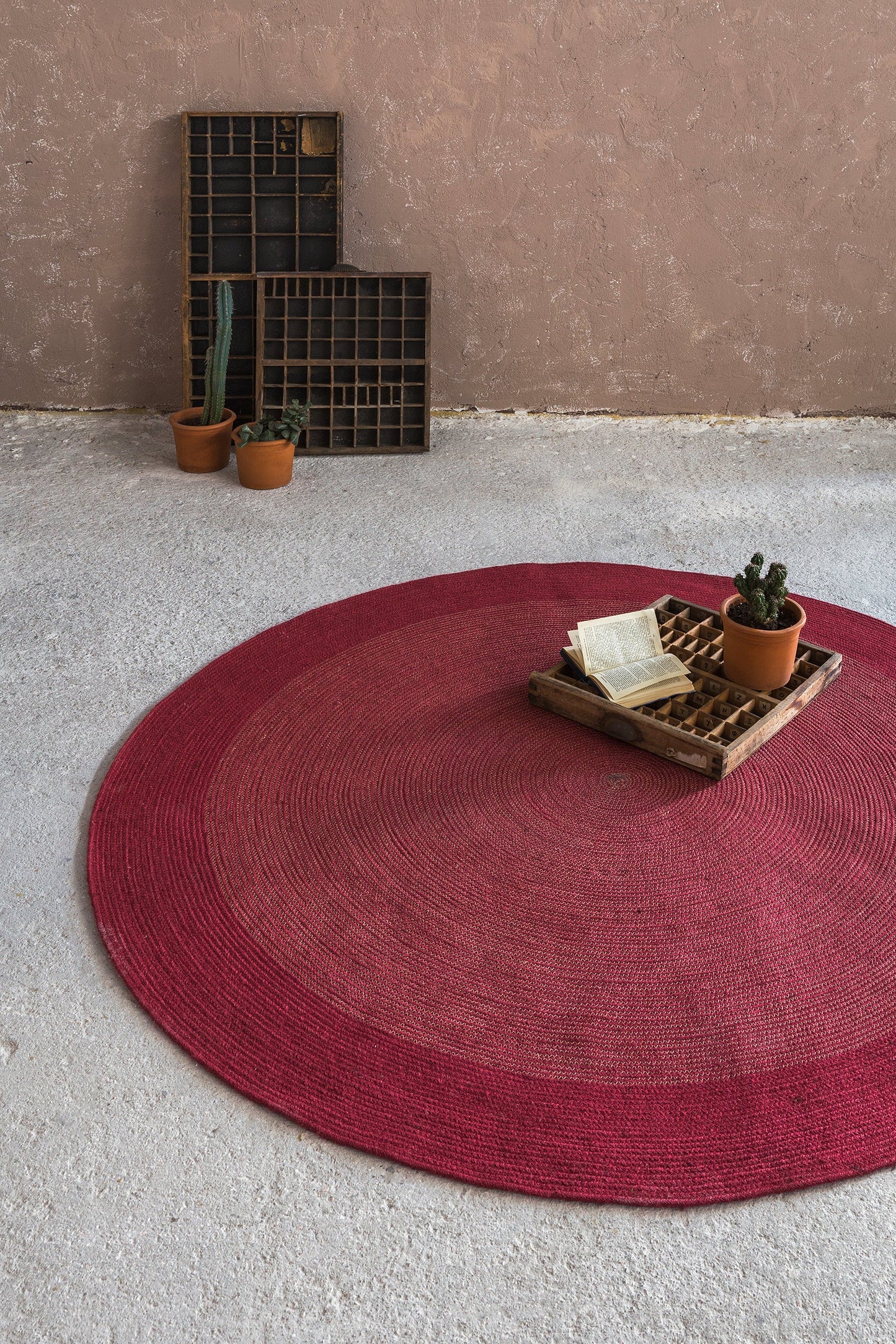 Στρογγυλό Χαλί Δ120 - Bergren Terracotta