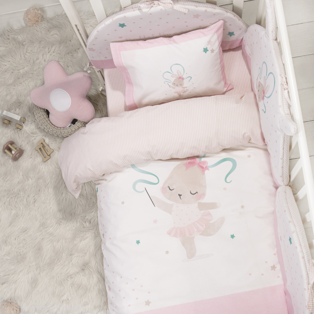 Βρεφικά Σεντόνια Σετ Κούνιας 120x170cm Ballet Bunny Nima - Nima - MyHouseandKids