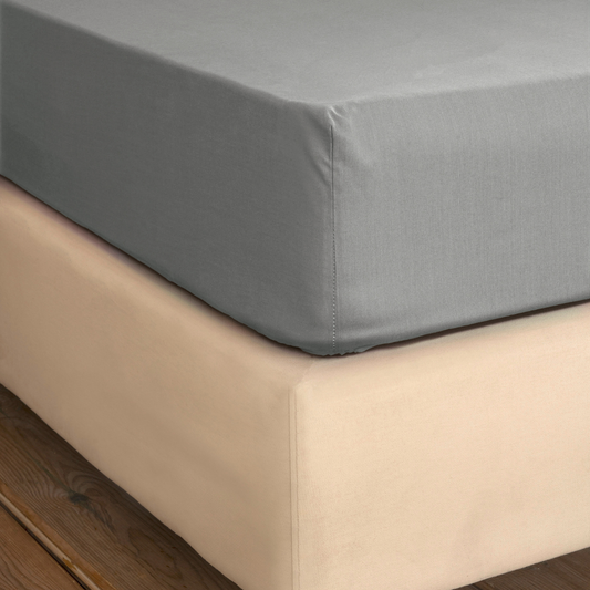 Κατωσέντονο Ημίδιπλο Με Λάστιχο 120x200x32εκ. Unicolors Medium Gray Νima - Nima - MyHouseandKids