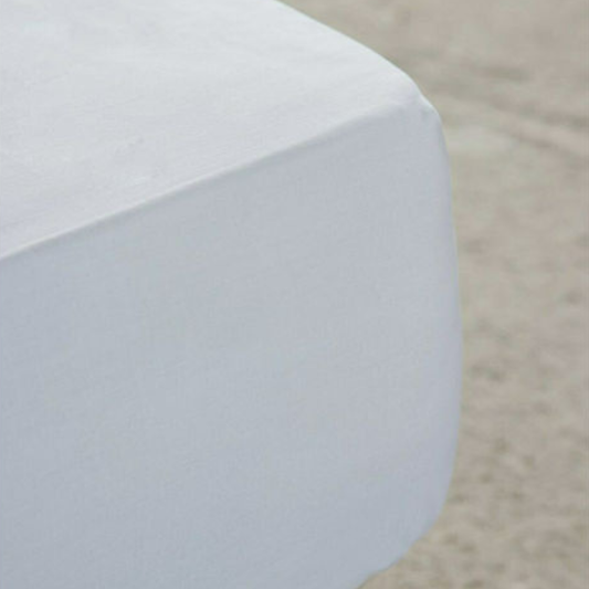 Σεντόνι Ημίδιπλο με Λάστιχο 120x200x32εκ. Unicolors Λευκό - Nimah